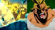 Sengoku (One Piece Devil Fruit User) and All Might (My Hero Academia) Image via Toei Animation and Studio Bones)